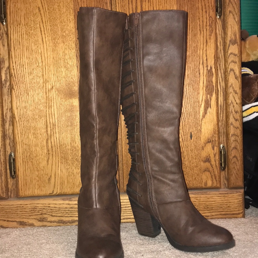 Tall brown boots